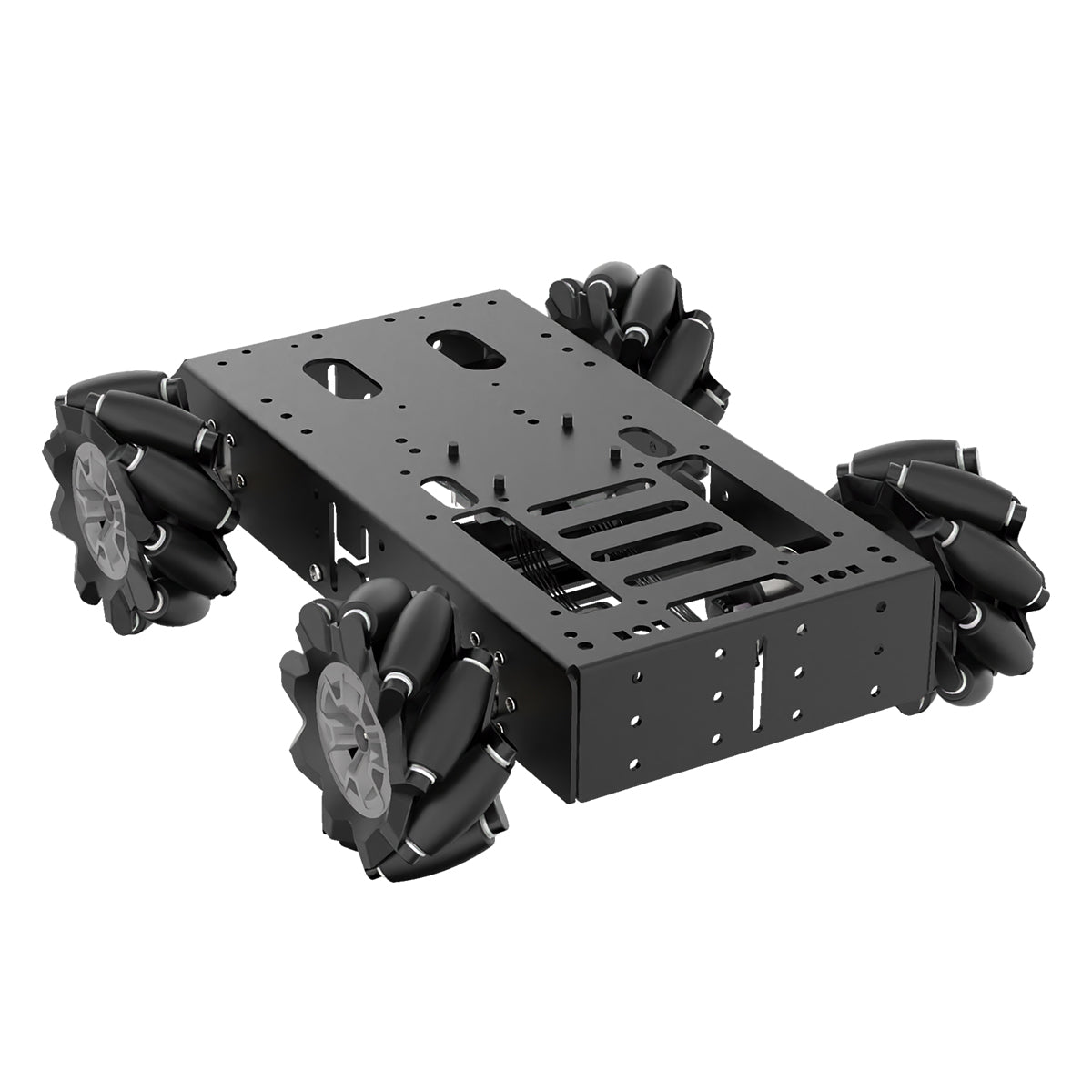 Hiwonder Large Metal 4WD Vehicle Chassis for Arduino/Raspberry Pi/ROS Robot with 8V Encoder Geared Motor